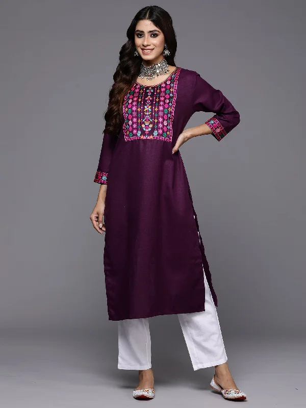 Women Embroidered Top & Trousers Trousers Low Rise Relaxed