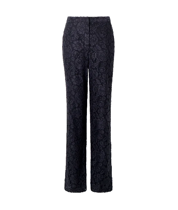 Asura Lace Flared Trousers - Black Trousers Formal Black