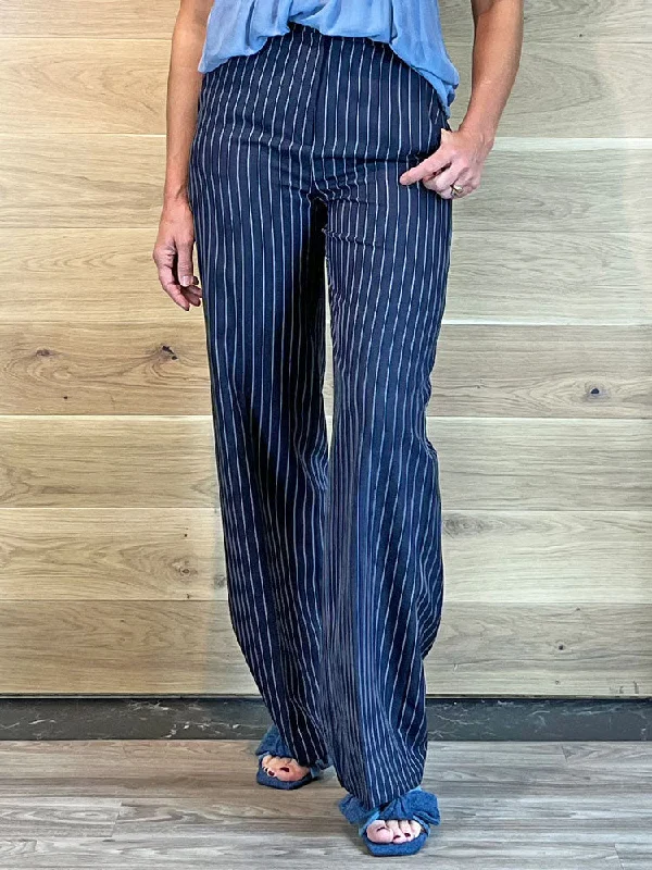 Emme Marella Anello Trousers Midnight Blue Trousers sophisticated sleek