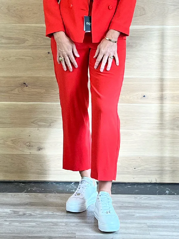 Emme Marella Osvaldo Trousers Red Trousers Denim Blue