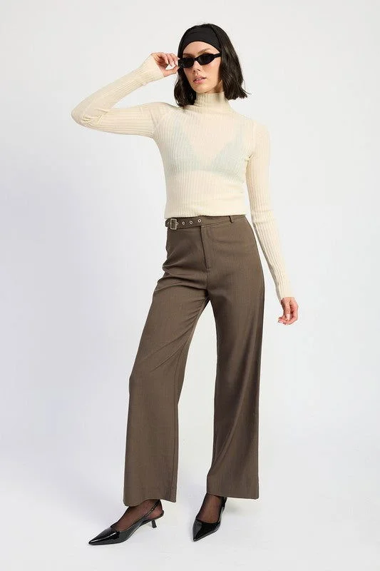 Emory Park Trouser Pants Wtih Adjustable Waist Band Buckle Trousers Essential Wardrobe