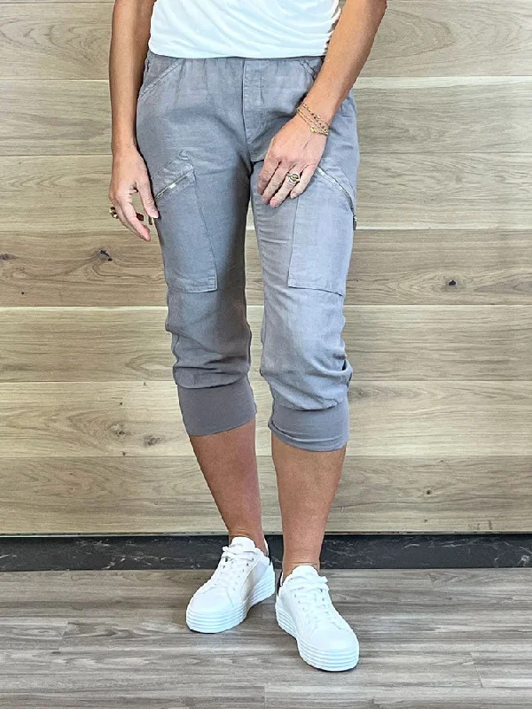 European Culture Trousers Grey Trousers stylish elegant