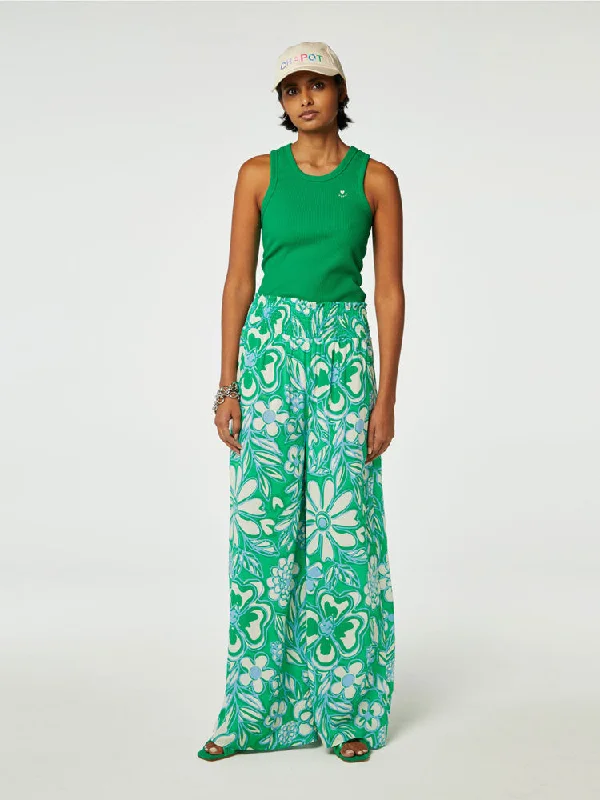 Fabienne Chapot Palapa Trousers Green Streisand Trousers Striped Patterned