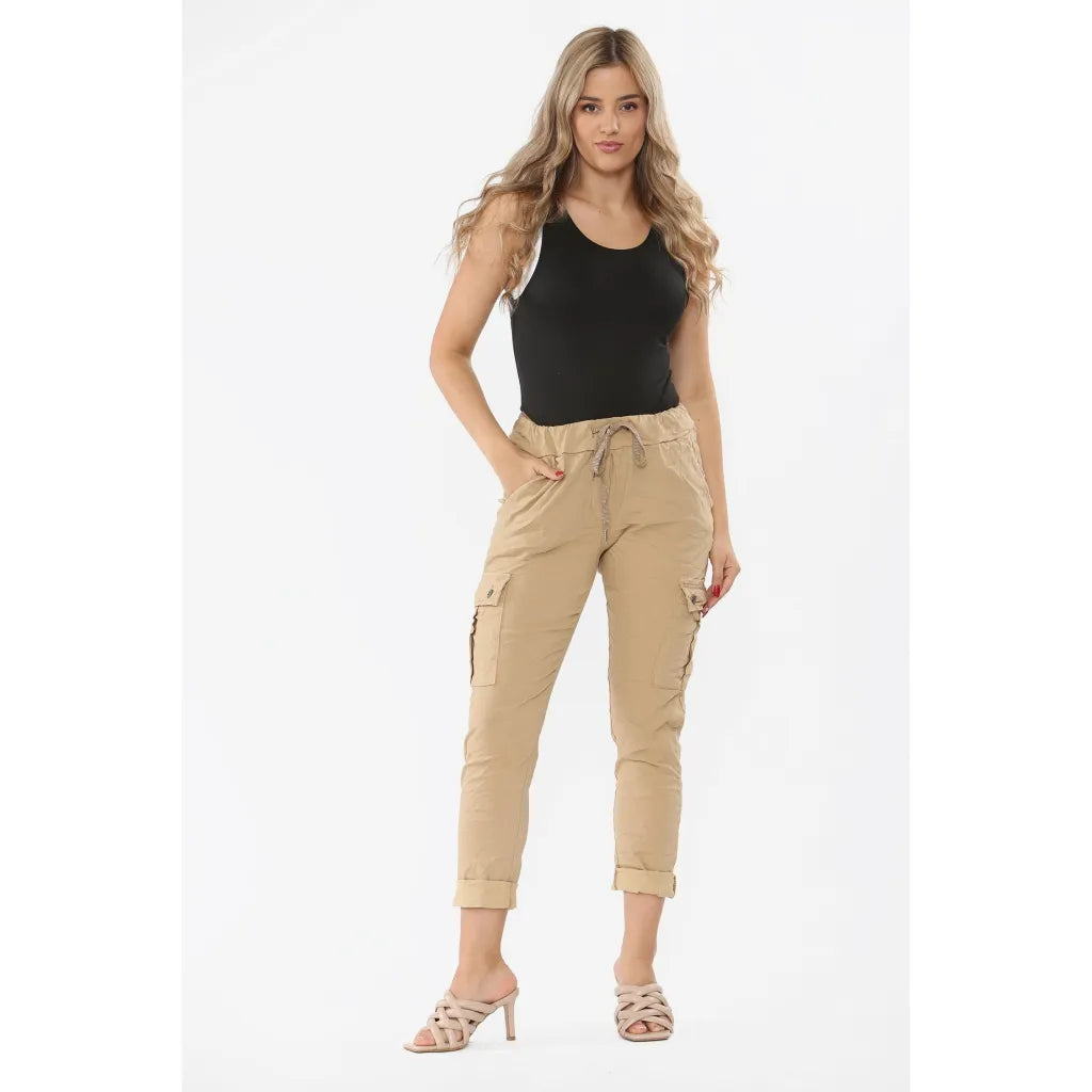 Flap Pocket Detail Magic Cargo Trousers Trousers practical durable