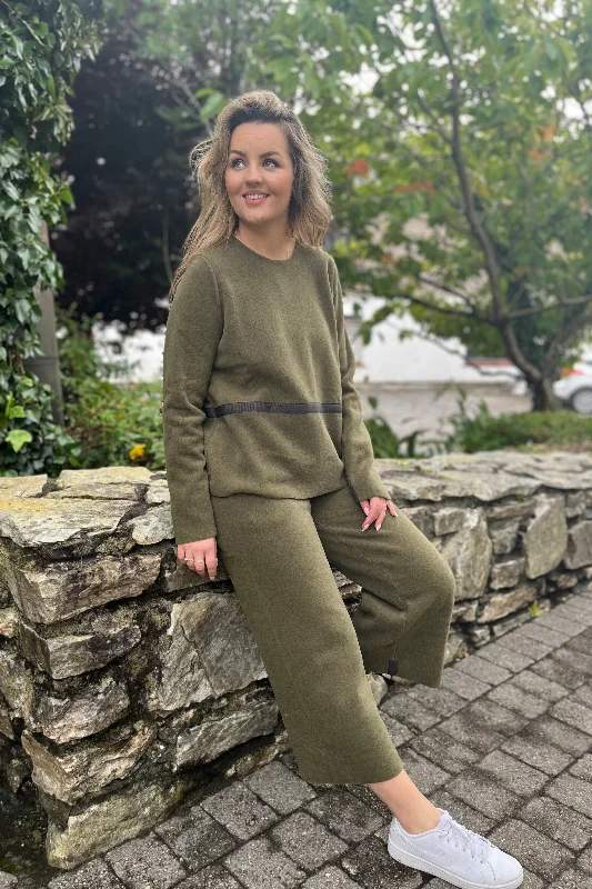 Henriette Steffensen Fleece Trousers in Moss Trousers versatile all-occasion