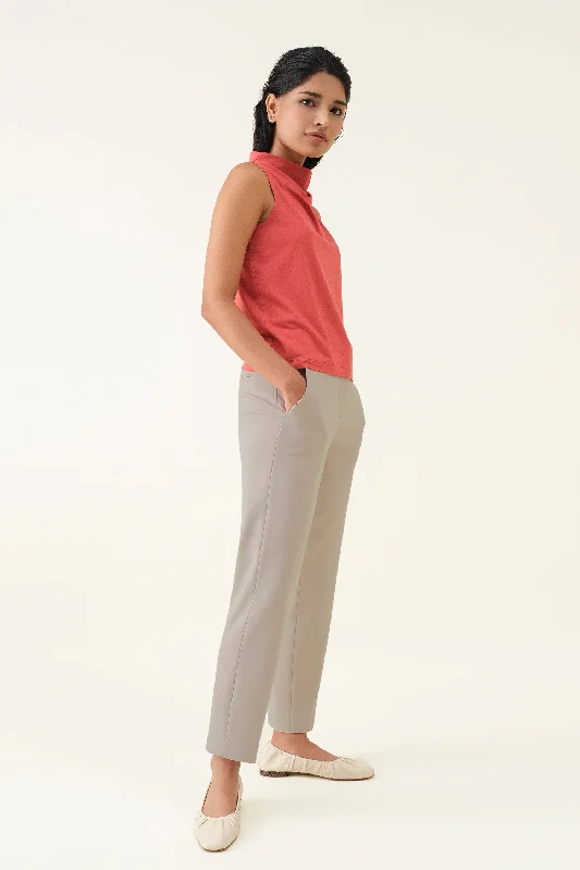 High-waist Barrel Trouser - Stone Trousers Polka Dot Cute