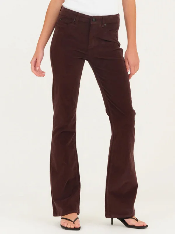 Ivy Copenhagen Tara Baby Cord Flare Trousers Brown Trousers Favorite Customer