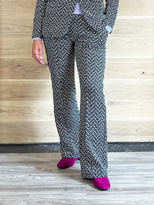 Riani Knitted Trousers Patterned Black Trousers Review Highly