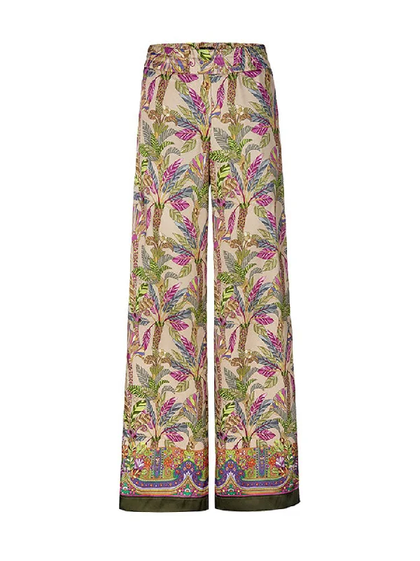 Riani Wide Leg Trousers Multi Trousers Summer Linen