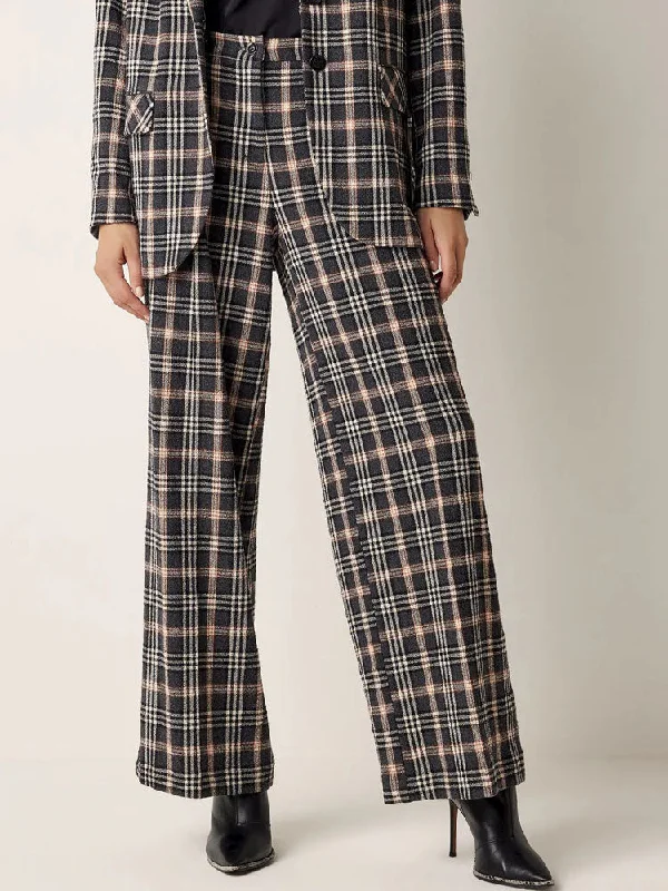 Summum Check Trousers Multicolour Trousers sophisticated sleek