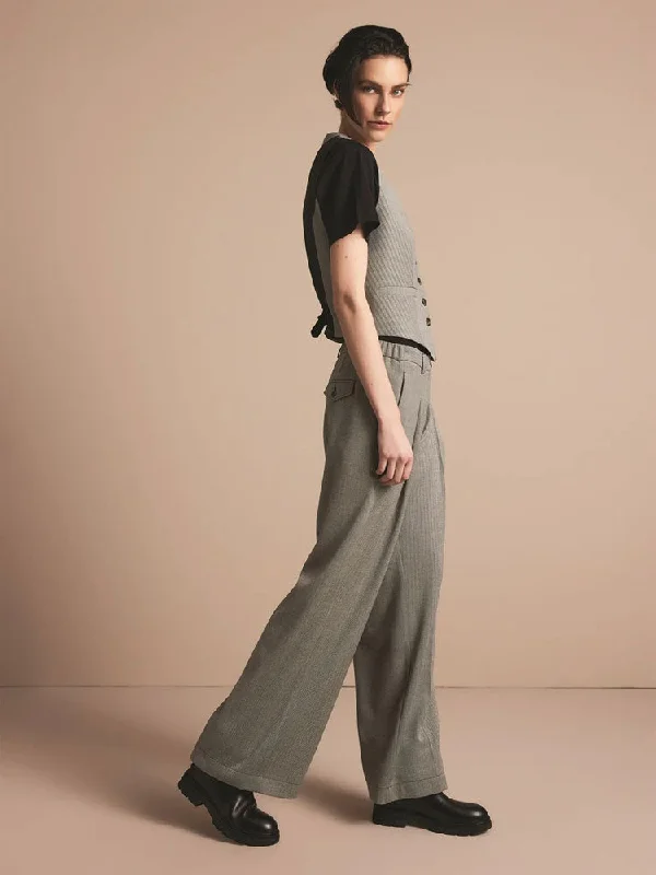 Summum Herringbone Trousers Grey Trousers New Arrival