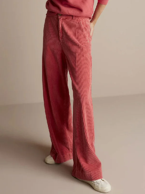 Summum Wide Leg Cord Trousers Red Trousers Bestseller Popular