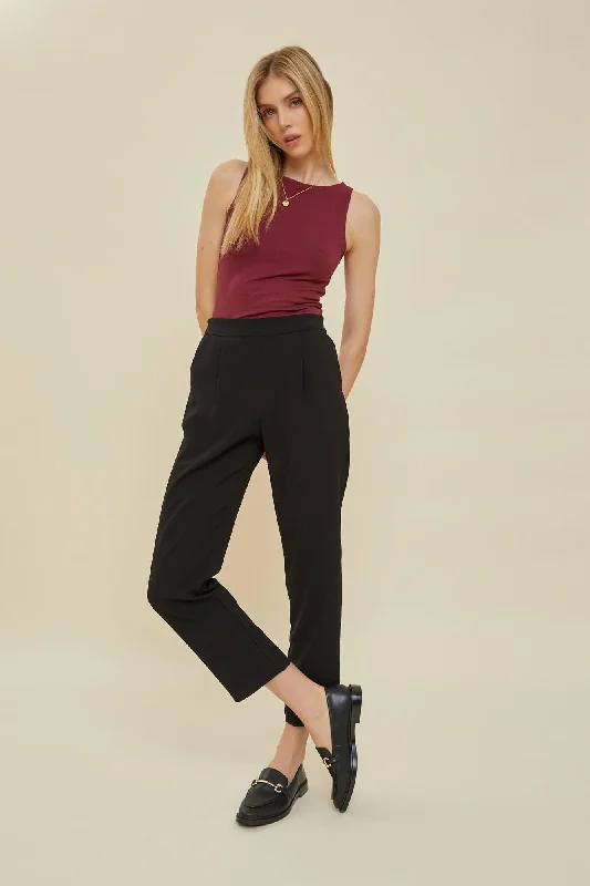 The Anywhere Trousers High Waist Slim Fit Ankle Length