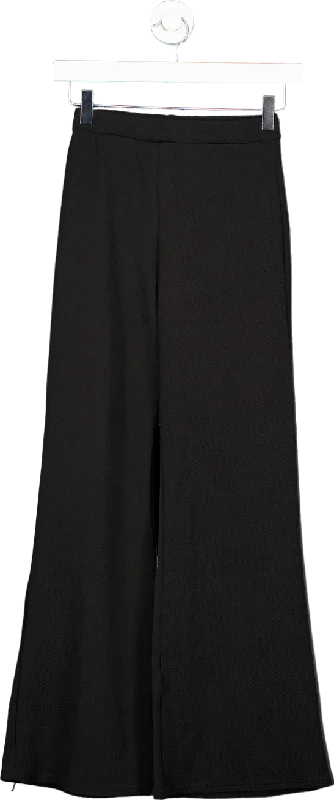 I Saw It First Black Wide Leg Trousers UK 8 Trousers Yoga Stretchy