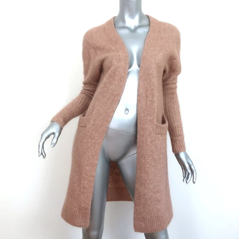 ACNE Studios Raya Mohair Cardigan Sweater Camel Size Extra Extra Small Print Jacquard Patchwork ACNE Studios Raya Mohair Cardigan Sweater Camel Size Extra Extra Small Print Jacquard Patchwork