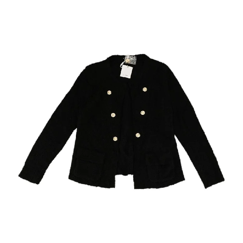 Black Solid Cardigan Sweater Button Cardigan Zip Cardigan Pullover Cardigan