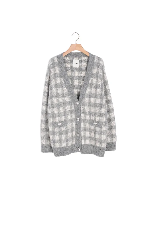 Cardigan jacquard carreaux Modern Contemporary chic