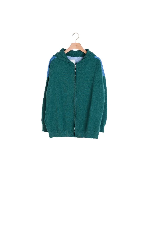 Cardigan hoodie bi-matière Transparent Opaque Sheer